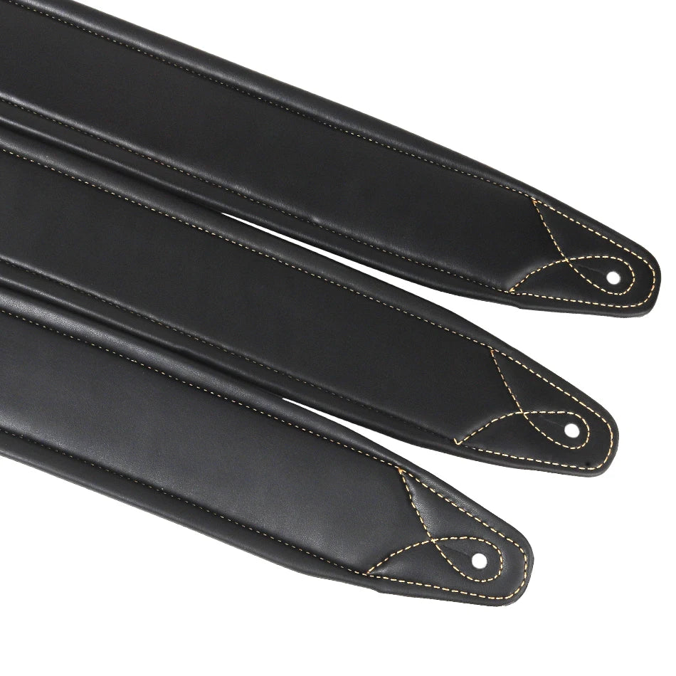 Genuine Leather Guitar Strap – Adjustable Padded Belt