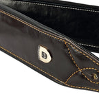 Genuine Leather Guitar Strap – Adjustable Padded Belt