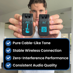 ToneLink WS-4 wireless system features - 48K audio, 131ft range, rechargeable battery